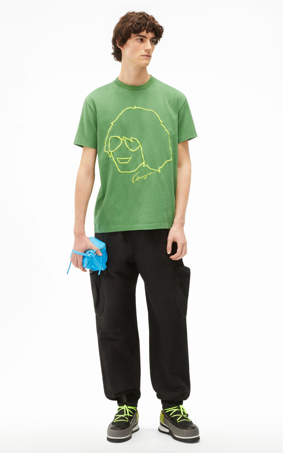 Camiseta Kenzo Tribute Masculino - Verdes | 438TAXQSO